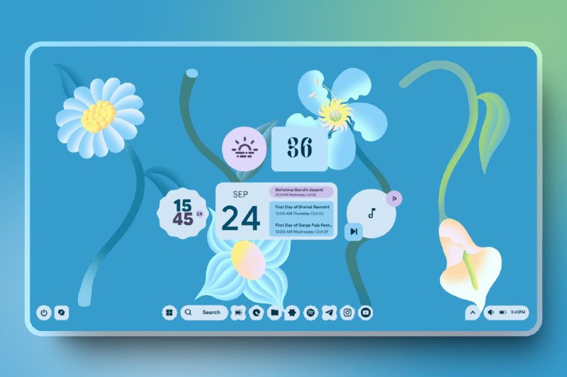 #插件 #开源 #Windows💻 MD3 Windows - MD3 Windows桌面 Rainmeter 皮肤▎插件功能