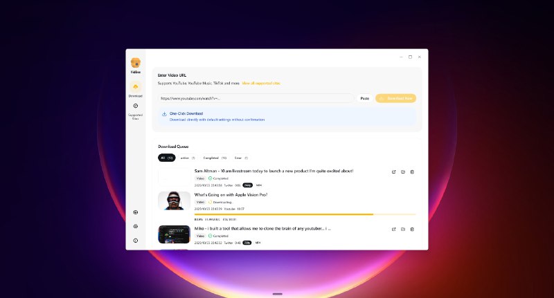 ⭐️ #软件 #开源 #解析⬇️ VidBee - 跨平台媒体视频与音频下载工具▎软件平台