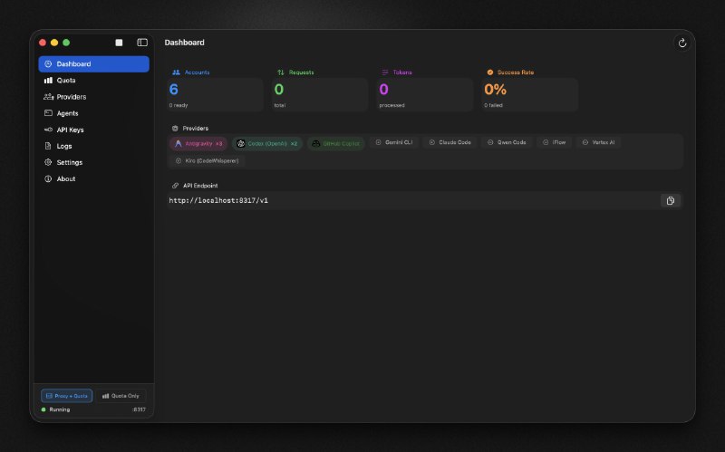 ⭐️ #软件 #工具 #AI🤖️ Quotio - AI 配额跟踪与代理统一管理工具▎软件平台