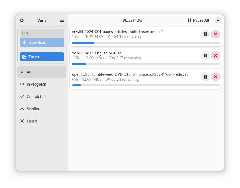 #软件 #插件 #工具 #开源📥 Varia - 基于 aria2 的开源下载管理器▎软件平台
