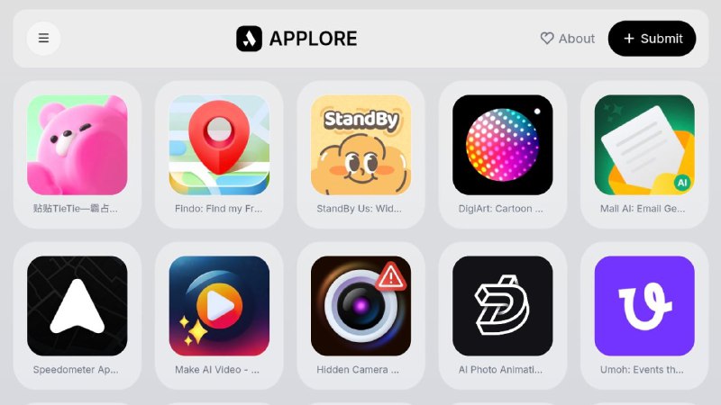#网站 #素材🌈 Applore - 设计师 APP 图标灵感库▎网站介绍