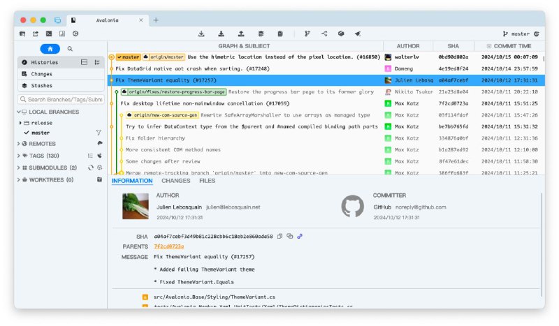#软件 #工具 #开源👩‍💻 SourceGit - 开源跨平台 Git GUI 客户端▎软件平台