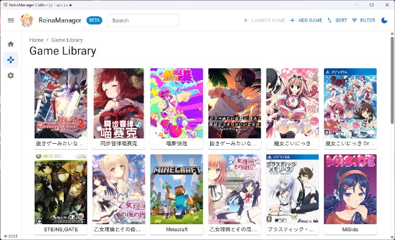 ⭐️ #软件 #游戏 #开源🎮 ReinaManager - 轻量级视觉小说管理工具▎软件平台