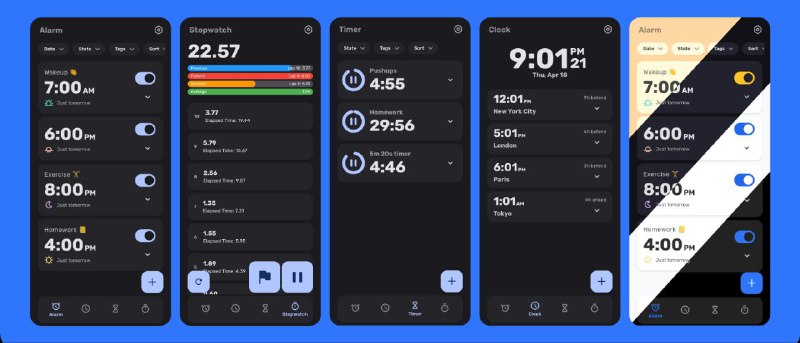 #软件 #工具 #开源⏰ Chrono - 时钟、闹钟、计时器和秒表应用▎软件平台