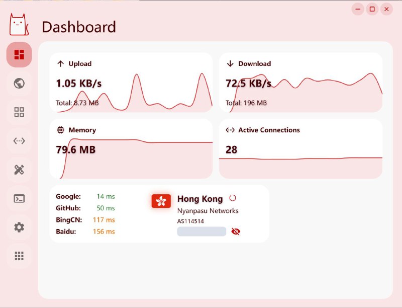 #软件 #代理 #开源😸 Clash Nyanpasu - 基于 Tauri 的 Clash GUI 客户端▎软件平台