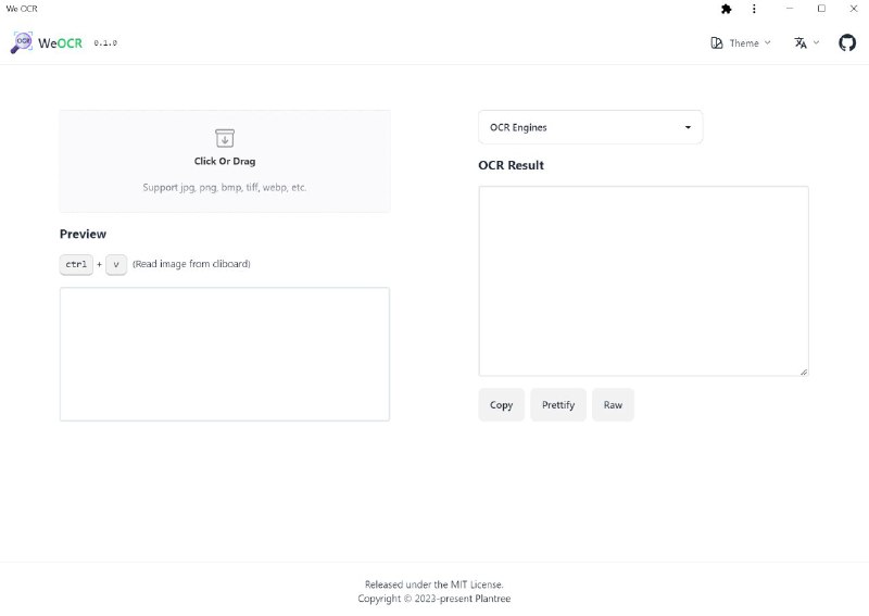 #网站 #OCR #开源🔎 WeOCR - 一个极简无需安装的 OCR 工具▎网站功能