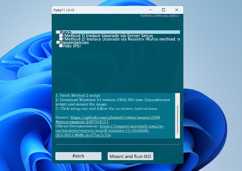 #脚本 #工具 #开源💻 Flyby11 - 在硬件不支持的设备上升级 Windows 11 系统▎脚本平台