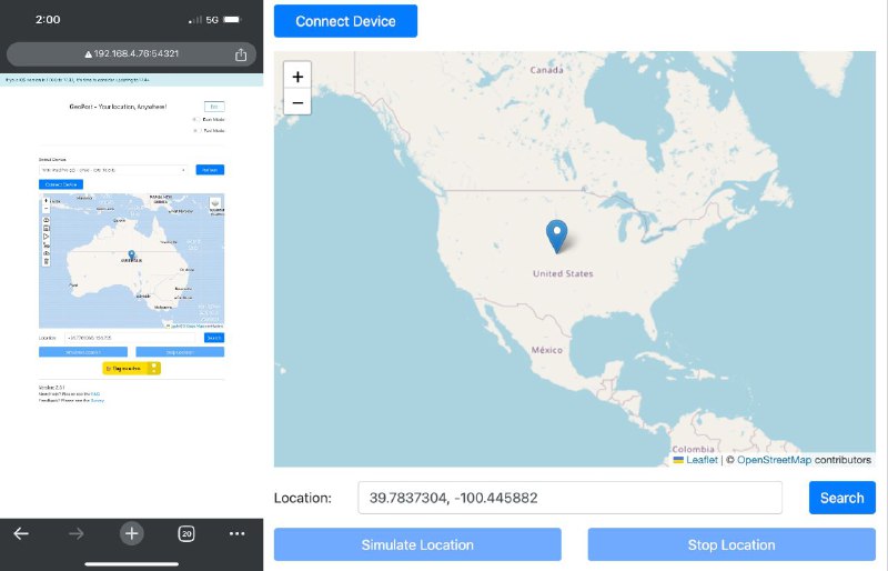 #软件 #工具 #开源🗺 GeoPort - 开源易用的 iOS 虚拟定位工具▎软件功能