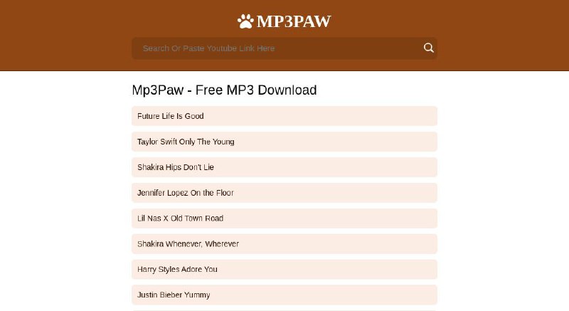#网站 #音乐🐱 MP3Paw - 一个基于 YouTube 的音乐搜索引擎▎网站功能