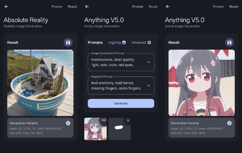 ⭐️ #软件 #开源 #图像 #AI🖼 Local Dream - 在 Android 设备上运行 Stable Diffusion 图像生成模型▎软件平台