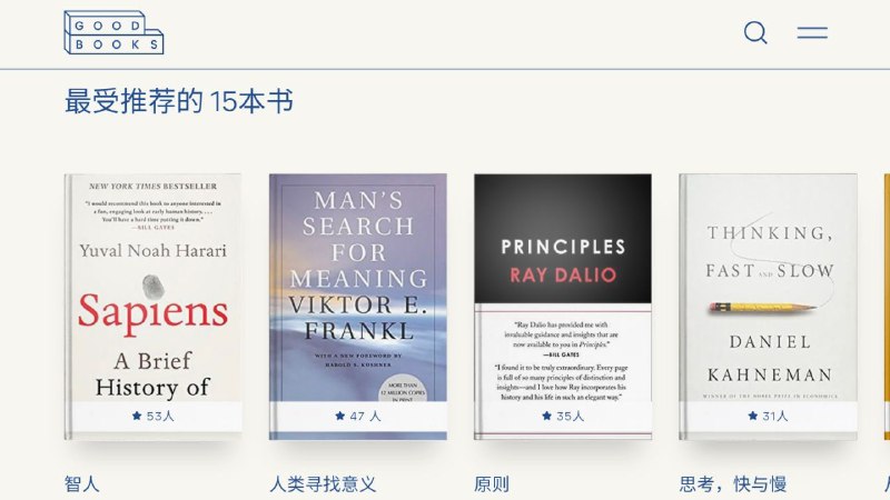 #网站 #趣站 #电子书📚 Good Books - 世界名人成功人士书籍推荐▎网站功能