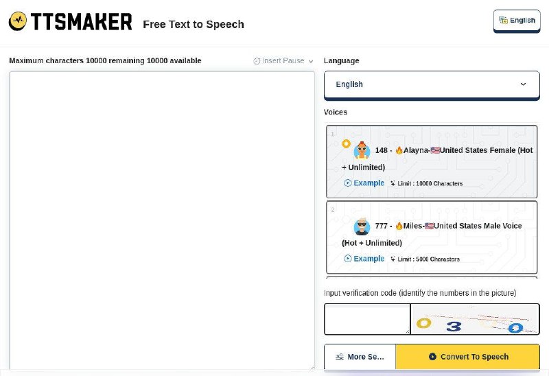 📂 #网站 #工具 #音频 #TTS✨ TTSMaker▎网站功能