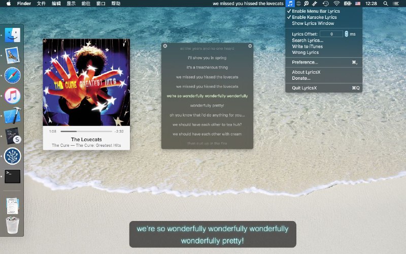 #软件 #音乐 #工具 #开源🎵 LyricsX - 一款强大易用的全能歌词工具▎软件功能